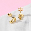 Brass & Crystal Rhinestone Stud Earrings for Women EJEW-G464-04G-03-2