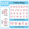 2 Sets Polyester Embroider Self-adhesion Thread Iron on/Sew On Patches PATC-TA0001-54B-3