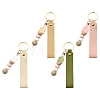 4Pcs 4 Styles Silicone Bead Pendant Decorations HJEW-YW00507-1