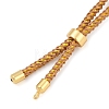 Braided Cotton Cord Slider Bracelet Making MAK-R001-01G-05-2