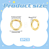 Rack Plating Brass Spring Gate Rings KK-UN0003-05A-5