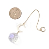 2Pcs Glass with Brass Hanging Suncatchers HJEW-JM04588-5