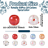  50Pcs 10 Colors Opaque Acrylic Beads OACR-TA0001-19-11