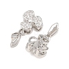 SHEGRACE Brass Micro Pave Cubic Zirconia Ice Pick Pinch Bails XGRQ5K901-828P-2