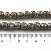 Electroplated Natural Lava Rock Beads Strands G-A251-E01-01I-4