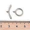304 Stainless Steel Ring Toggle Clasps STAS-A092-09F-P-3