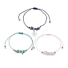 3Pcs Constellations Adjustable Nylon Cord Braided Bead Bracelets for Women Men BJEW-JB11325-12-4