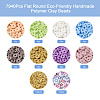 Beadthoven 7790Pcs Flat Round Handmade Polymer Clay Beads CLAY-BT0001-01-11