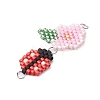 Handmade Glass Seed Beads Woven Connector Charms PALLOY-MZ00311-01-3