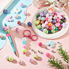 140Pcs 5 Styles UV Plating Opaque Acrylic Beads DIY-TA0015-59-7