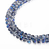 Electroplate Transparent Glass Beads Strands EGLA-N002-30-C07-2