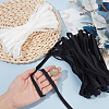 25M 2 Colors Flat Polyester Elastic Cord with Flower Edge OCOR-BC0006-90-3