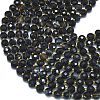 Natural Black Banded Agate(Dyed & Heated) Beads Strands G-K389-B20-01-3