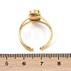 Real 18K Gold Plated 304 Stainless Steel Cuff Ring Components X-STAS-A191-12D-G-3