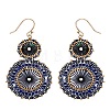 Glass Seed Braided Dangle Earrings for Women FIND-PW0024-17A-1