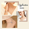 2Pcs Heart Non-Tarnish Stainless Steel Charm Bracelets BJEW-CN0001-23P-5