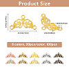 100Pcs 5 Colors Tibetan Style Alloy Chandelier Component Links FIND-CA0009-80-2