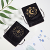 2Pcs 2 Styles Printed Velvet Drawstring Storage Bags for Tarot Card ABAG-CN0001-78-7