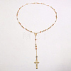 Vintage 304 Stainless Steel Round Rosary Bead Necklaces VJ4936-1-4