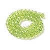 Baking Paint Transparent Glass Beads Strands LS-DGLA-A034-J8MM-D07-2