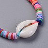 Eco-Friendly Handmade Polymer Clay Heishi Beads Kids Braided Bracelets BJEW-JB04317-05-2