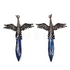Dyed Natural Lapis Lazuli Faceted Pointed Bullet Shaped Big Pendants G-T145-01R-05-2