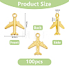 100Pcs Alloy Pendants FIND-DC0007-96G-2