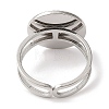 304 Stainless Steel Enamel Open Cuff Rings for Women RJEW-F166-48P-01-3