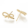 Brass Stud Earrings X-KK-S341-86-2