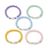 Round Natural Dyed Malaysia Jade Beaded Stretch Bracelets BJEW-JB10670-1
