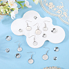 40Pcs 4 Styles 304 Stainless Steel Earring Hooks DIY-SC0033-76-4