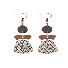 Alloy with Imitation Leather Dangle Earrings FS-WG30D02-05-1