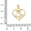 Valentine's Day Brass Micro Pave Clear Cubic Zirconia Pendants KK-A293-19A-G-3