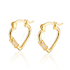 Heart S925 Sterling Silver Hoop Earrings VI6598-1-4