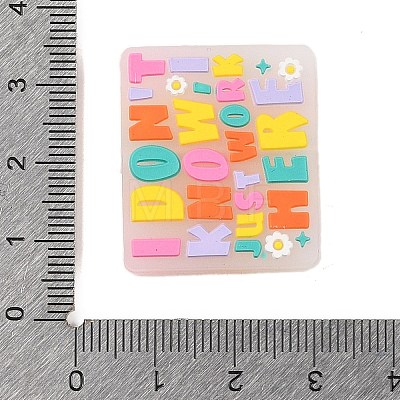 Rectangle Food Grade Eco-Friendly Silicone Focal Beads SIL-C006-01A-1