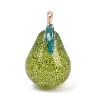 Fruit Theme Resin Big Pendants FIND-E053-01B-G-1