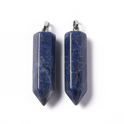 Natural Sodalite Double Terminated Pointed Pendants G-G926-01P-06-1
