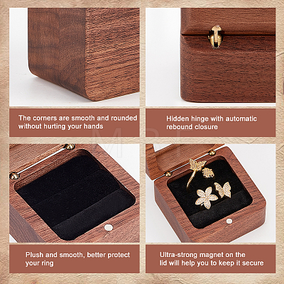 2-Slot Wooden Finger Ring Boxes OBOX-WH0007-18-1