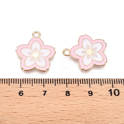 Light Gold Plated Alloy Enamel Pendants PALLOY-N176-28C-RS-1