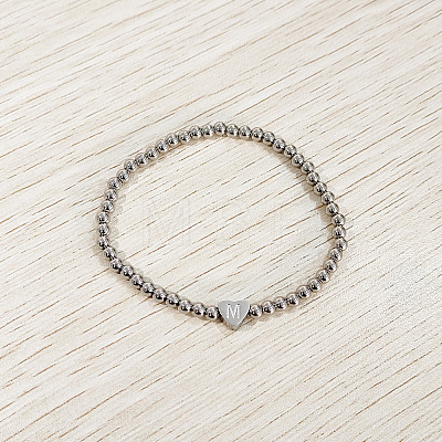 304 Stainless Steel Beads Stretch Bracelets for Women FS-WGC4F34-13-1