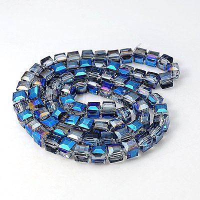 Electorplated Glass Beads EGLA-E006-3N-1