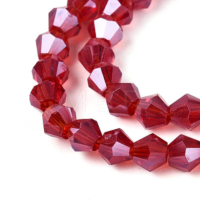 Transparent Electroplate Glass Beads Strands GLAA-F029-3mm-C30-1