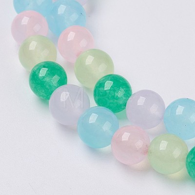 Natural White Jade Beads Strands G-G756-01-10mm-1