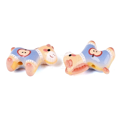 Printed Opaque Acrylic Beads OACR-N162-12A-1