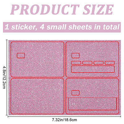 Bling PVC Decorative Stickers STIC-WH0004-27C-1
