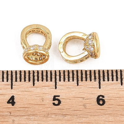 Brass Micro Pave Cubic Zirconia Pendant Bails KK-H268-12G-1
