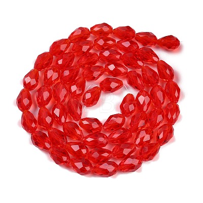 Transparent Imitation Jade Glass Beads Strands GLAA-N005-T8mm-D12-1