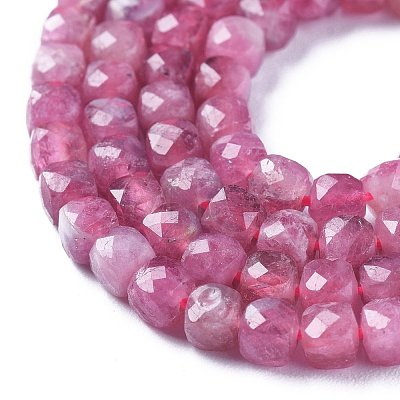 Natural Pink Tourmaline Beads Strands G-E560-A23-1