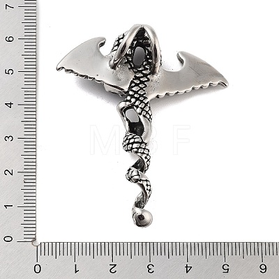 Retro 304 Stainless Steel Big Pendants STAS-I205-35AS-1