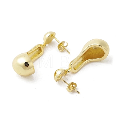 Brass Dangle Stud Earrings EJEW-M244-04G-1